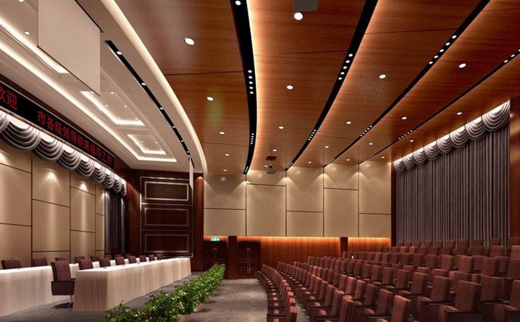 福建漳州多功能廳木質(zhì)吸音板聲學(xué)工程